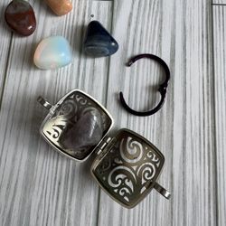 Silver Crystal Charm Clip