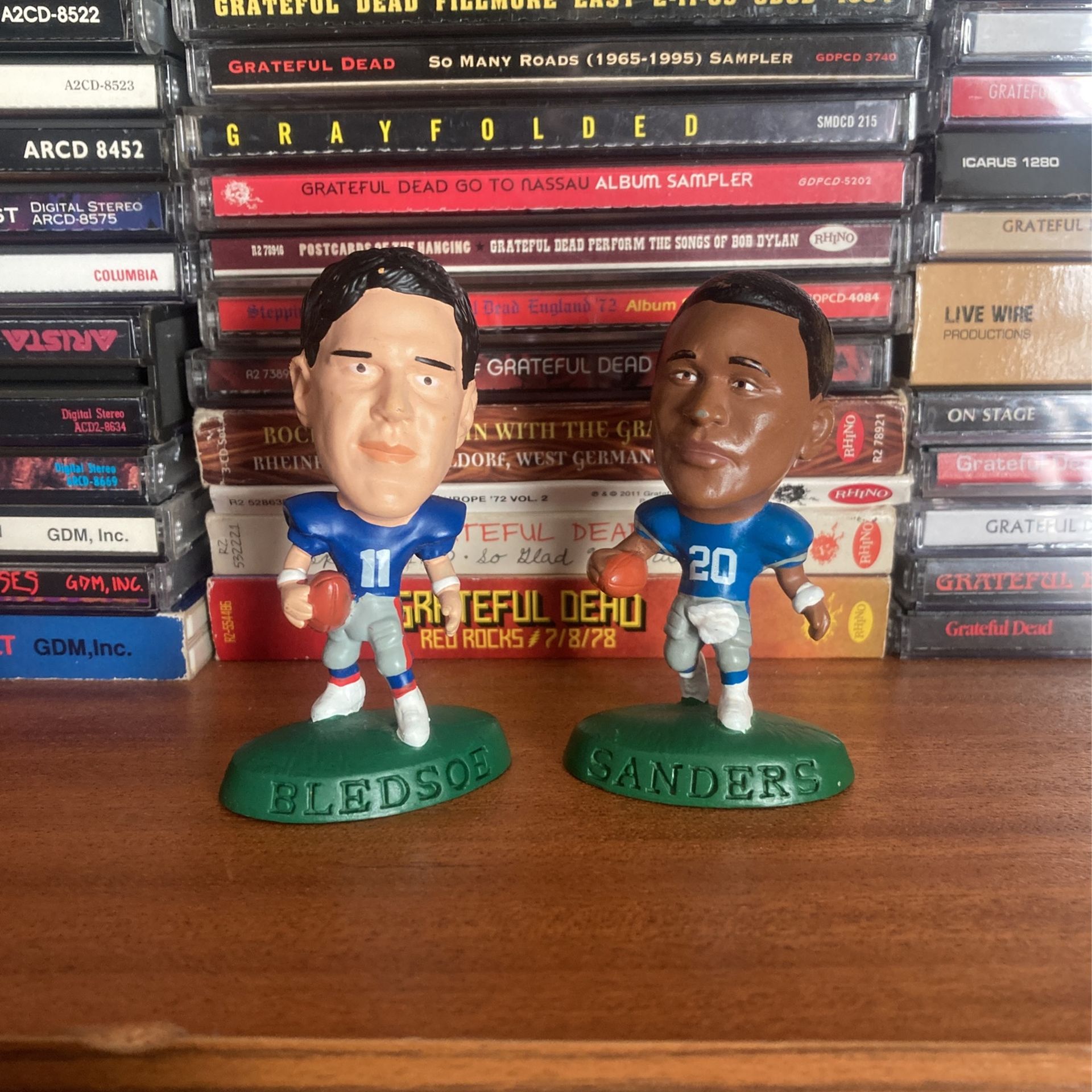 Lot Of 2 NFL Corinthian Headliners Bledsoe & Sanders 90’s Football Loose