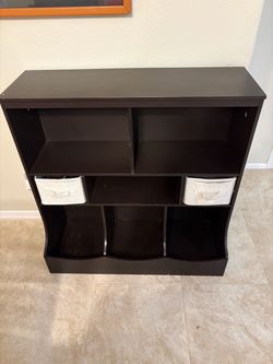 Toy Storage Organizer with Bookcase