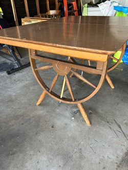 1940s Wagon Wheel Table
