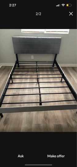Queen size bed frame that’s actually still in the box and it comes with box spring and mattress