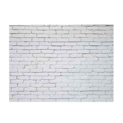10 x 8 Ft Brick Wall Backdrop for Photoshoot Polyester Fabric Brick Backdrop Background for Fireplace Home Decoration Newborn Birthday Party (White)