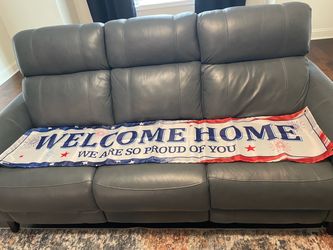 Welcome Home Banner Red White Blue