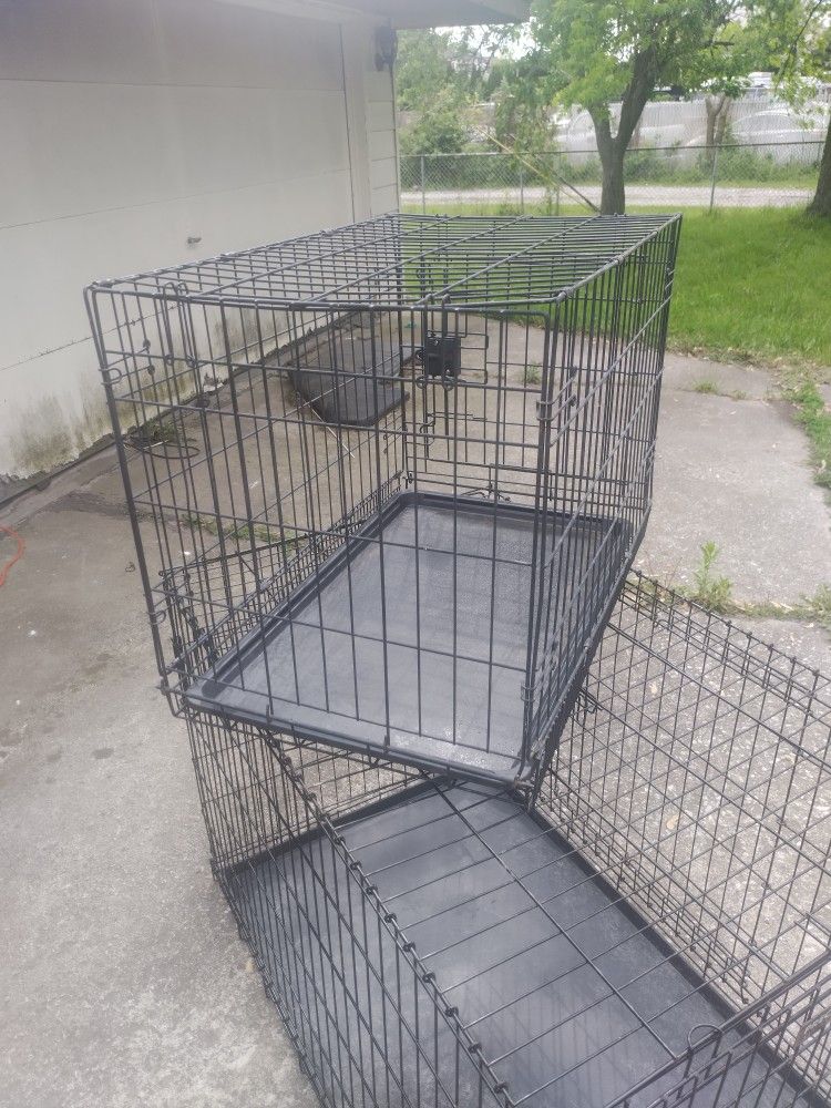 Small Dog Cage Kennel DOGHOUSE With Drip Tray Folding