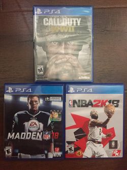 Nba 2k18 , Madden 18 , call of duty