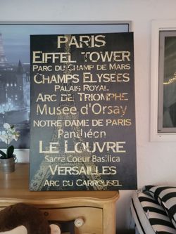 Canvas - Paris Landmarks $20