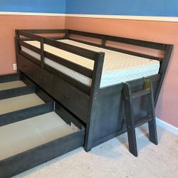 TWIN BUNK BEDS AVAILABLE IN RUSTIC GRAY OR WHITE