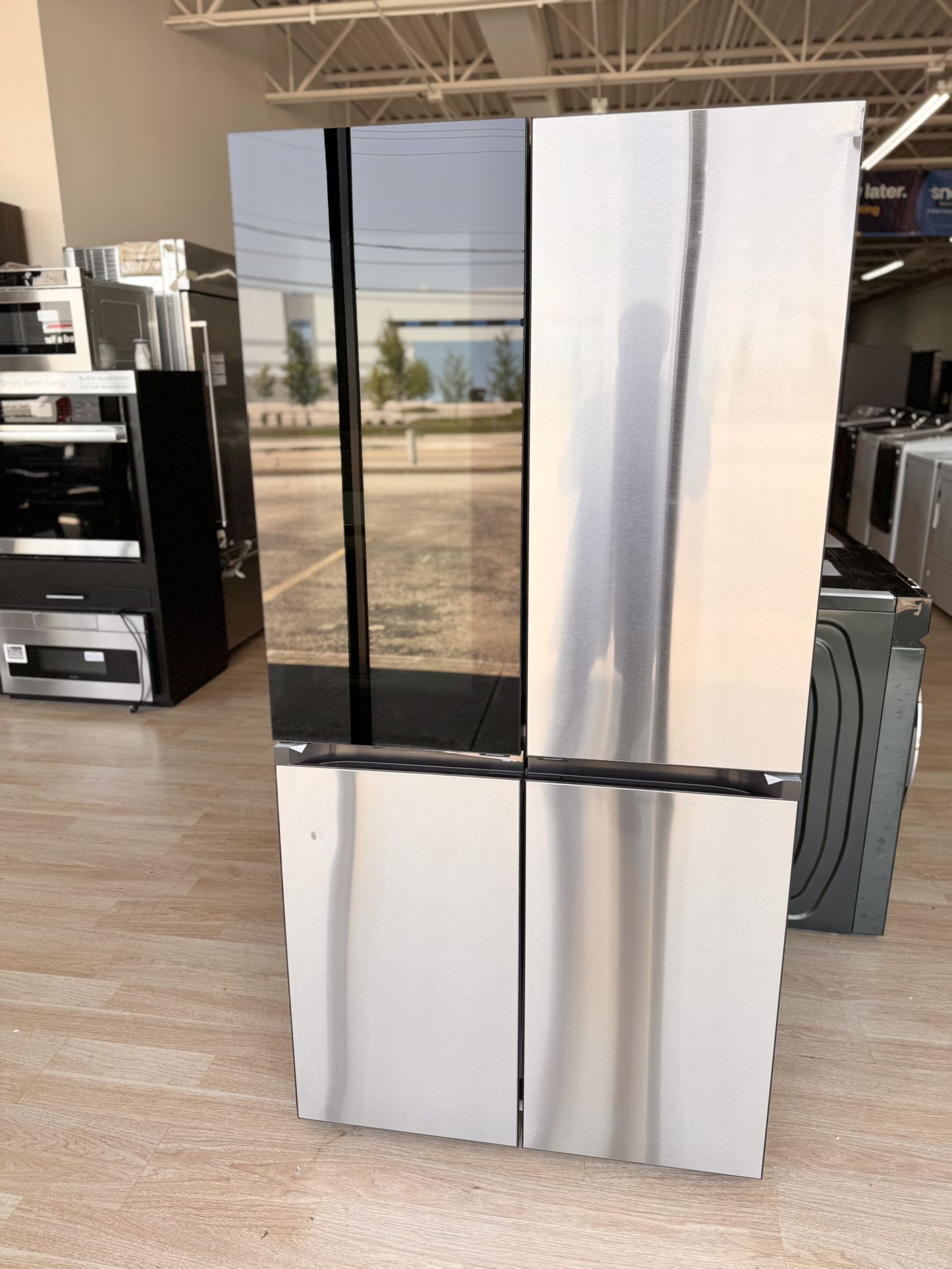 New Samsung Bespoke 29 cu. ft. 4-Door Flex Refrigerator with Beverage Zone & Auto Open Door RF29DB9700QL