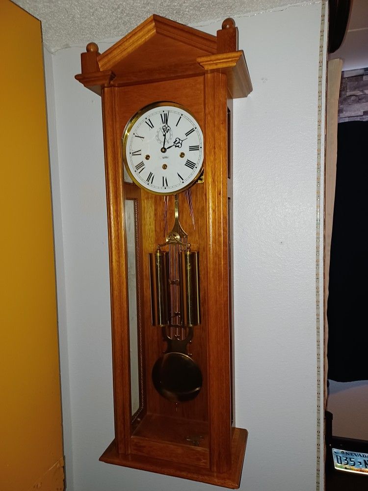 Satinwood Dachluahr Matthias Naeschke Vienna Regulator Wall Clock