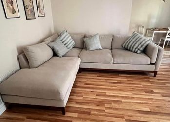 3 Piece Sectional Beige Couch