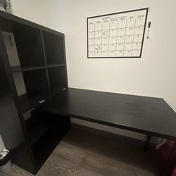 Home Office computer Desk With Bookshelf