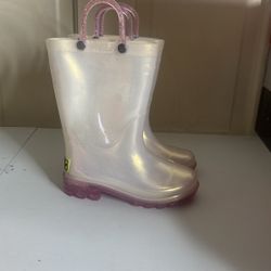 Western Chief Rain Boots toddler, girls, Abby glitter light up size 7