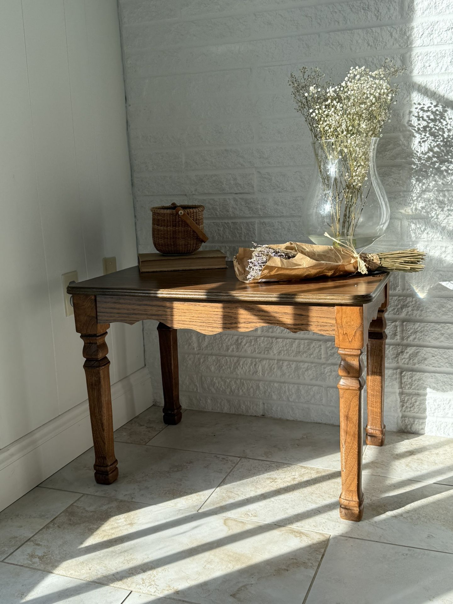 Vintage Cottage Core Side Table