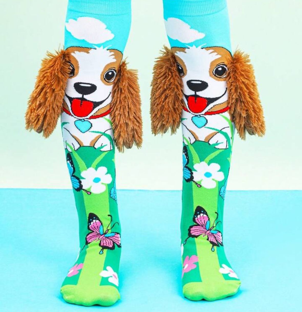 Girls Puppy Knee Socks