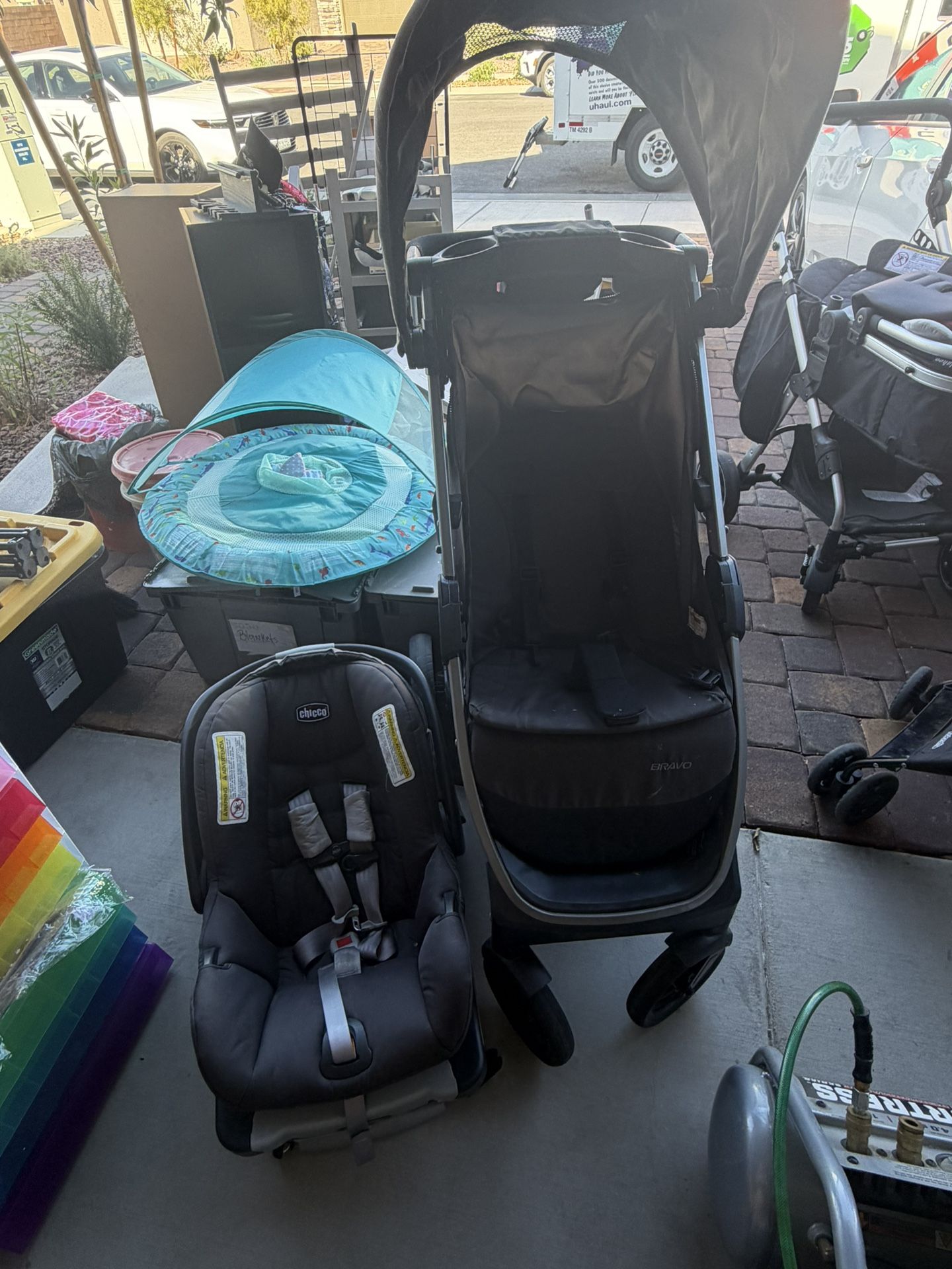 Chico car seat/stroller set