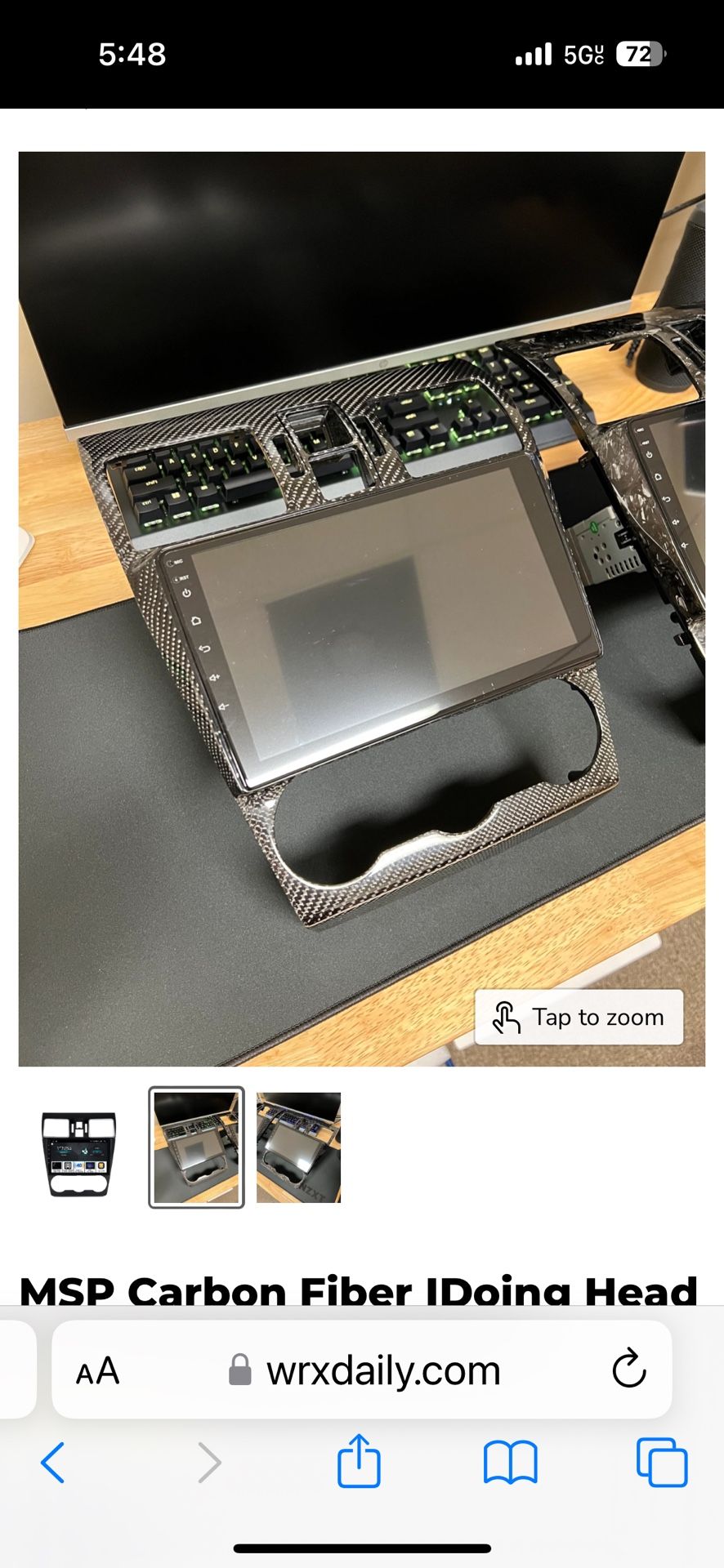 MSP Carbon Fiber IDoing Head Unit 2015-2021 WRX/STI