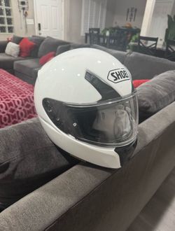 XL White Shoei Motorcycle Helmet