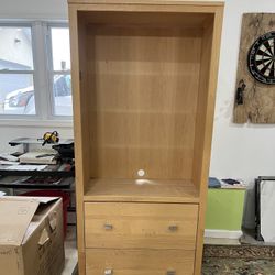 Bookshelf With 2 Drawers 