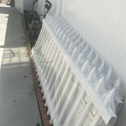 White vinyl fence
