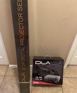 DLA Projector/ Projector Screen- New In Box