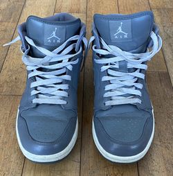 NIKE AIR JORDAN 1 MID ~ COOL GRAY ~ MENS Sz 10