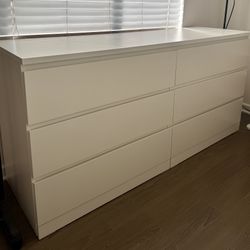 White 6 Drawer Dresser 