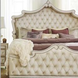 Beige Fabric Beds - King & Queen Sizes - Modern Style Bedroom