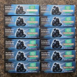 (PACK OF 12) Brush Buddies Herbal Toothpaste Activated Charcoal Cool Mint
