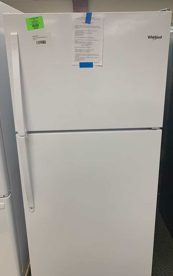 BRAND NEW WHIRLPOOL TOP AND BOTTOM REFRIGERATOR WITH WARRANTY LNQK