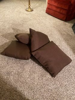 Brown throw pillows