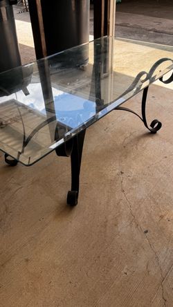 Glass top end and center tables