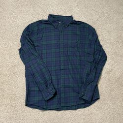 Uniqlo Green And Blue Flannel 
