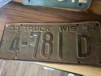 Vintage License Plate, Different Years Different Prices