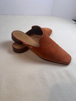 Tory Burch Suede Mule Flats Slide Desert Spice 9 M