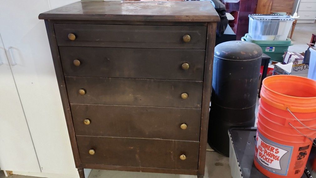 Antique metal dresser