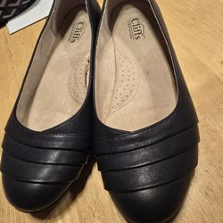 Dark Navy Blue Flats