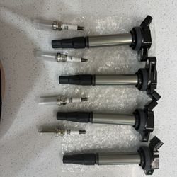  Kit de bobina de encendido y bujías de iridio para Toyota 2009-2015 Corolla 