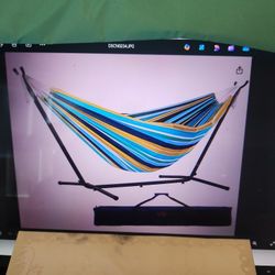 Portable Vivere Hammock Steel Stand Holds 450 Lbs Carry Bag
