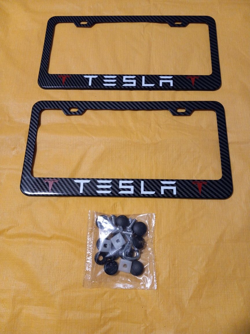 Tesla License Plate Holder With Hardware