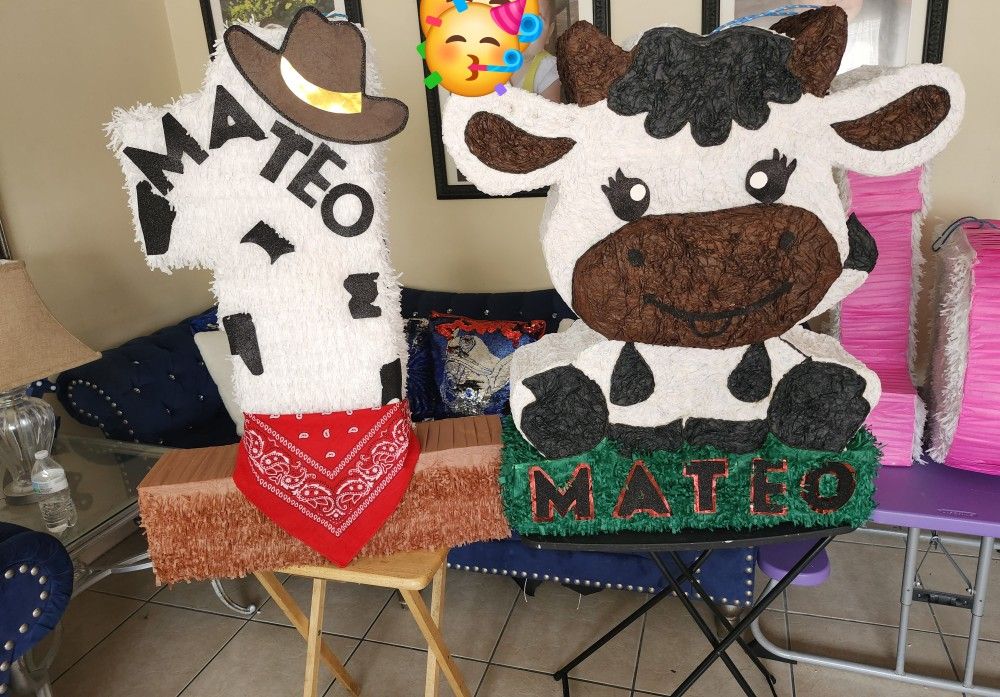 Cow Theme Custom Pinatas 