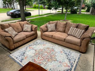 Brown couches