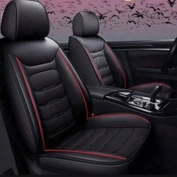 Universal Luxury PU Leather Car Seat Cover Full Set, Comfortable Car 5 Seat Covers Four Seasons For SUV, Sedan, Truck, Airbag Compatible