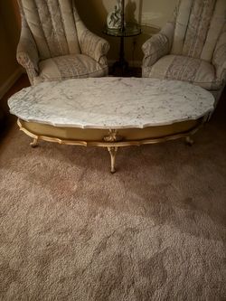 White marble coffee table