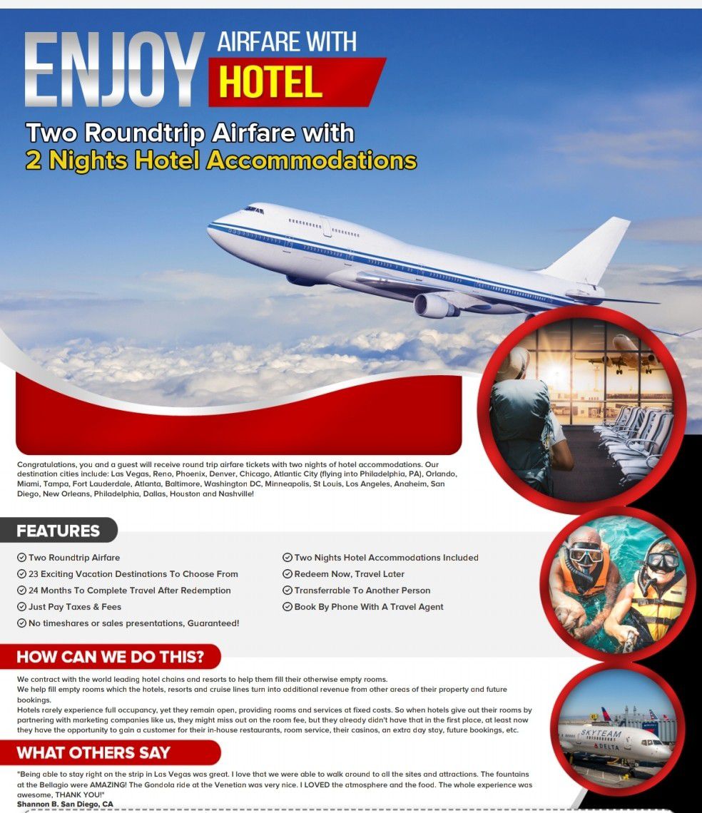 DISCOUNT AIR TRAVEL AND HOTELS 70% OFF!!