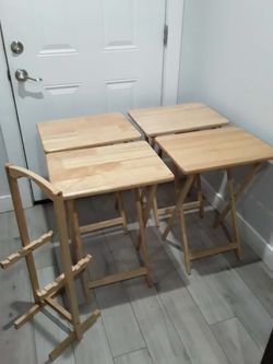 4 tv Trays Set 