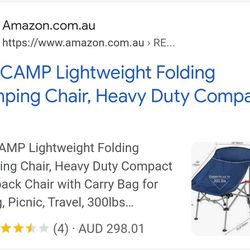 Portable Compact Camping Chair, Heavy Duty Folding Backpacking Chair with Carry Bag for Hiking, Picnic, Travel, 300lbs Capacity 

￼

￼

￼

￼

￼

￼

￼