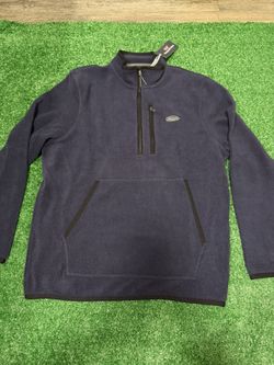 NEW Vineyard Vines Sherpa Fleece Quarter Zip Nautical Navy Size Medium $160