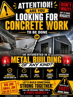 Concrete and metal buildings for sale