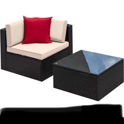 Patio wicker furniture