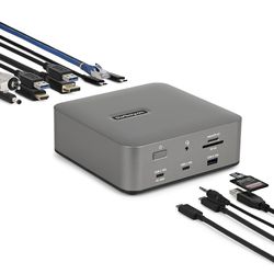 Simplify your workspace with this high-performance dock for Thunderbolt 5, Thunderbolt 4, and USB4 laptops. Connect up to three 4K 144Hz displays or d